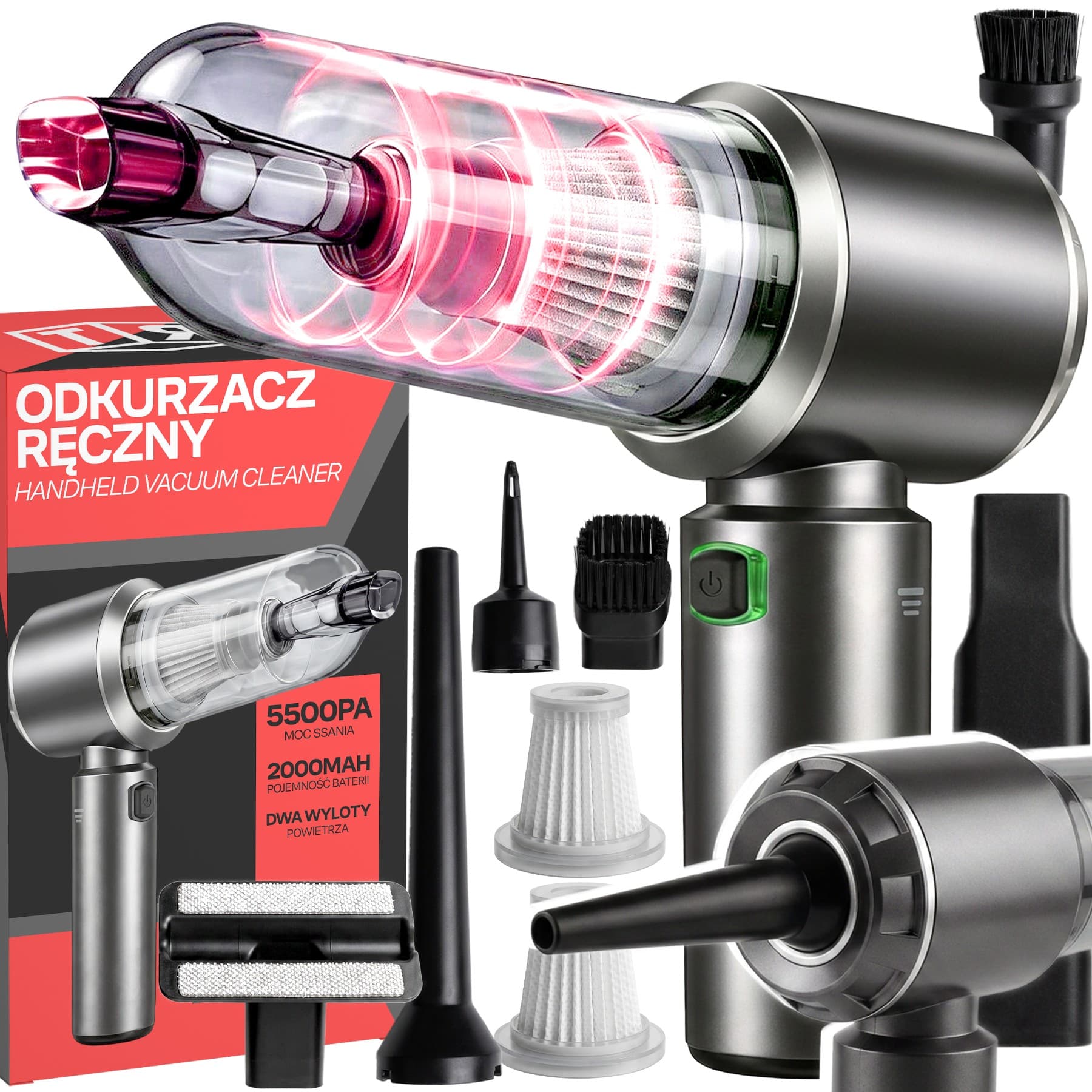 Ročni sesalnik RTO 120W, 5500 Pa, brezkrtačni motor, 3 stopnje moči