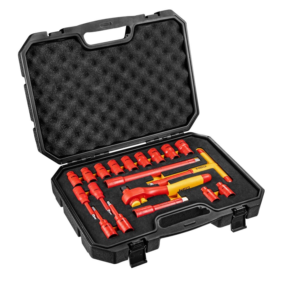 Set nasadnih ključev NEO TOOLS 1000V, 19 kos.