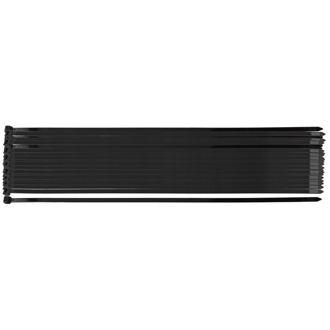 NEO TOOLS Connect ekstremne vezice, 9.0 x 550 mm, črne, 50 kos.