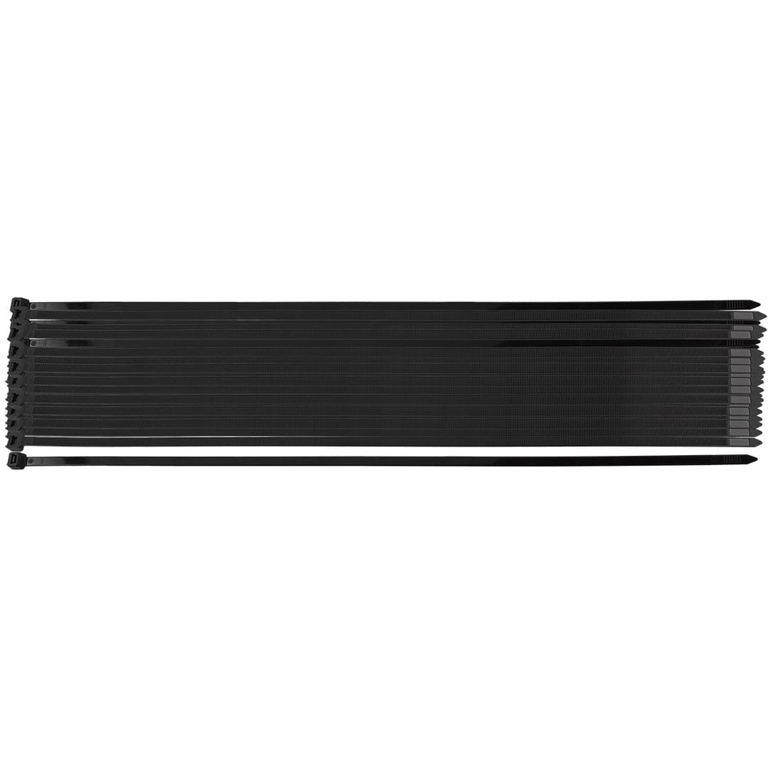 NEO TOOLS Connect ekstremne vezice, 9.0 x 650 mm, črne, 50 kos.