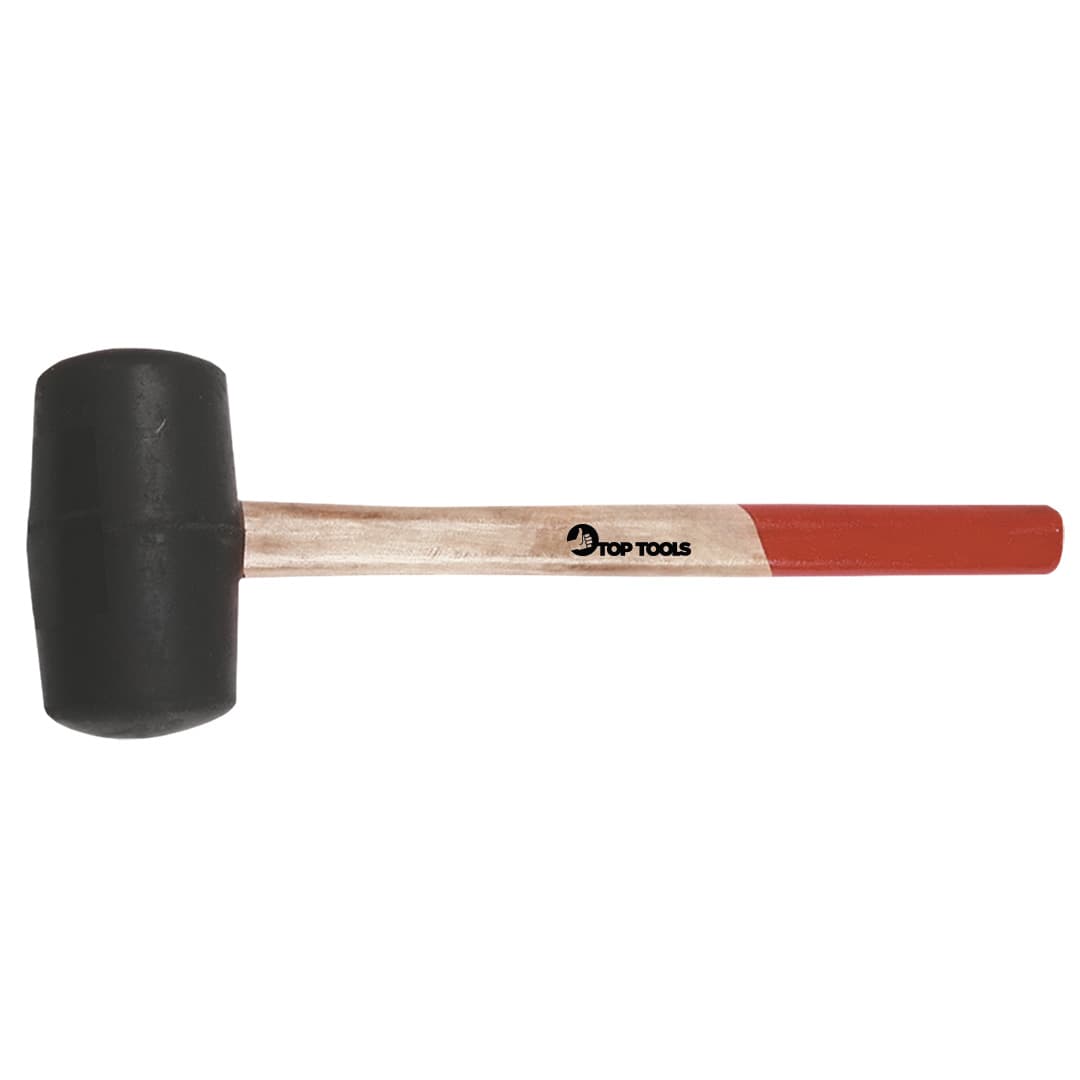 Top Tools gumijasto kladivo, 55 mm, 320 g, lesen ročaj