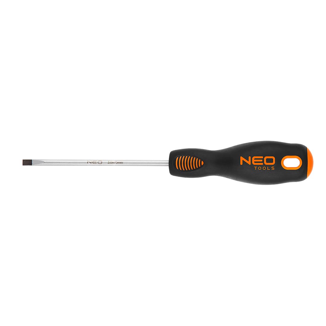 Ploščati izvijač NEO TOOLS 3,0 x 75 mm, S2