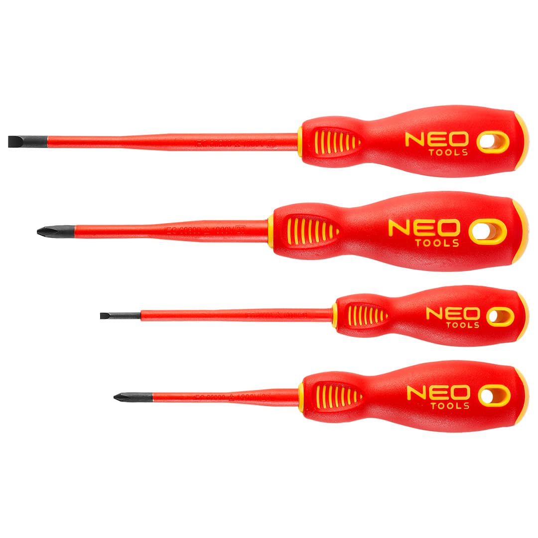 Izolirani izvijači NEO TOOLS, komplet 4 kosov, Slim