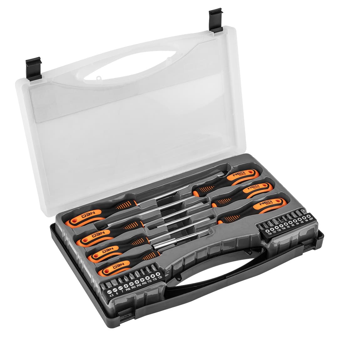 NEO TOOLS Set vijačnikov in nastavkov, 27 kosov