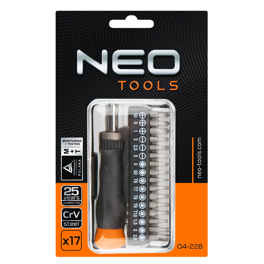 Precizni nastavki za vijačnik NEO TOOLS (17 kosov) 3