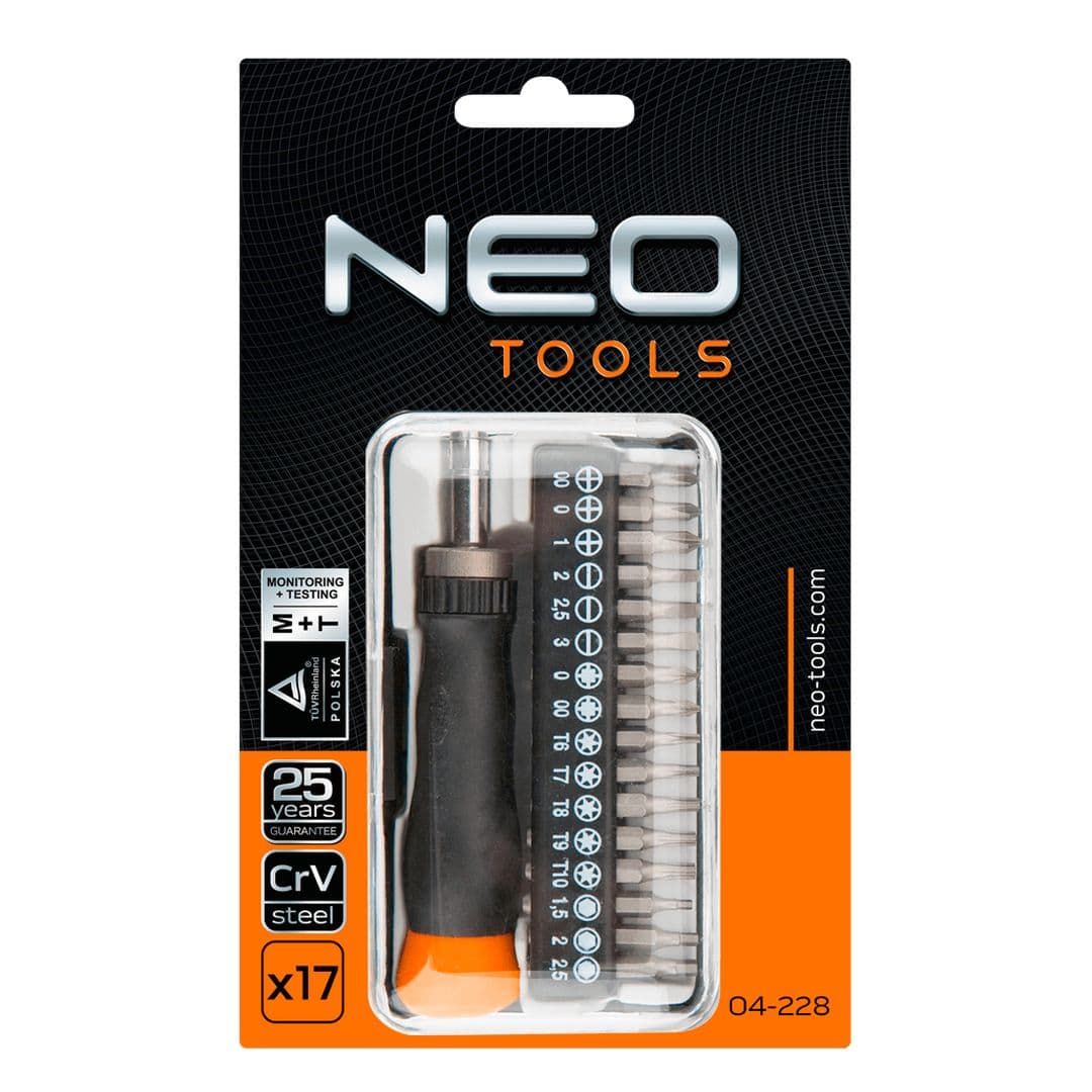 Precizni nastavki za vijačnik NEO TOOLS (17 kosov) 2
