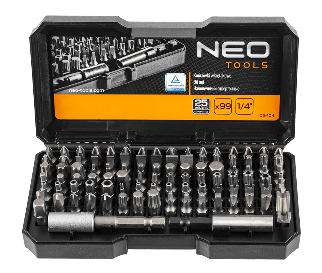 NEO TOOLS nastavki za vijačenje z ročajem, 99 kosov 8