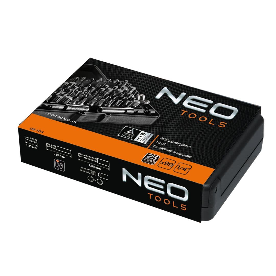 NEO TOOLS nastavki za vijačenje z ročajem, 99 kosov 2