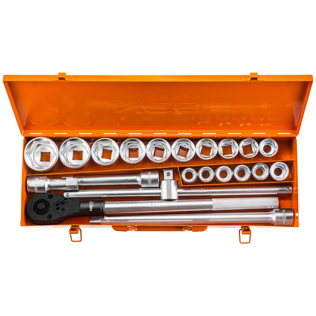 Komplet nasadnih ključev NEO TOOLS 3/4", 21 kosov
