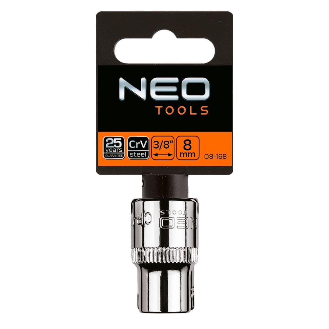 NEO TOOLS Nasadni ključ 12 mm, 3/8", jeklo CrV 2