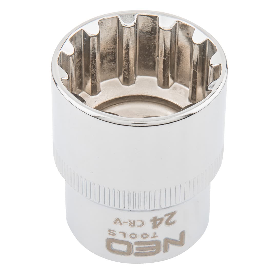 NEO TOOLS Spline nasadni ključ 1/2", 24 mm