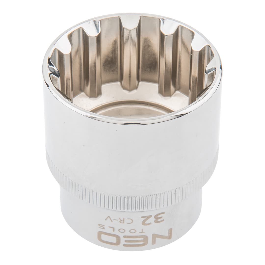 NEO TOOLS Spline nasadni ključ 1/2", 32 mm