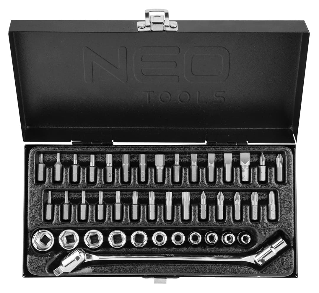 Set nasadnih ključev NEO TOOLS 1/4", 41 kos.