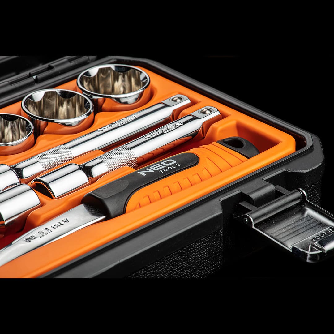 Komplet nasadnih ključev NEO TOOLS 1/2", 23 kosov 2