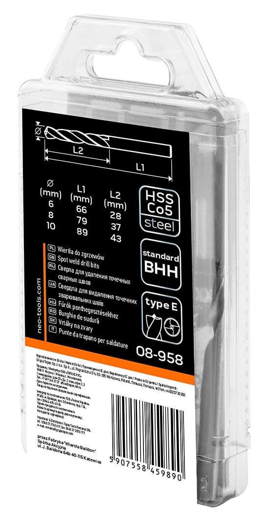 Komplet 3 specialnih svedrov za razvrtanje zvarov (6-10mm) 6