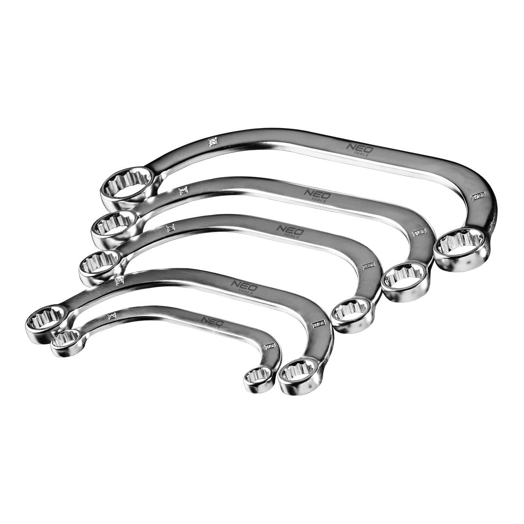 NEO TOOLS upognjeni očesni ključi, set 5 kos. 4