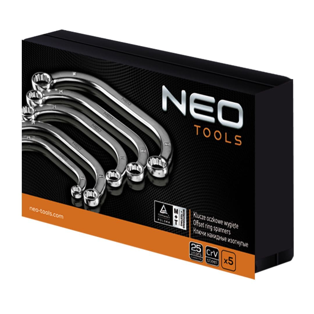 NEO TOOLS upognjeni očesni ključi, set 5 kos. 2