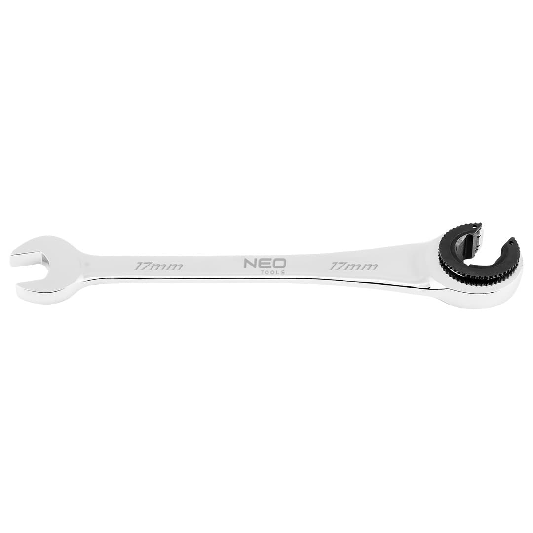 NEO TOOLS Ključ vilasto-okasti s preklopno ragljo 17 mm