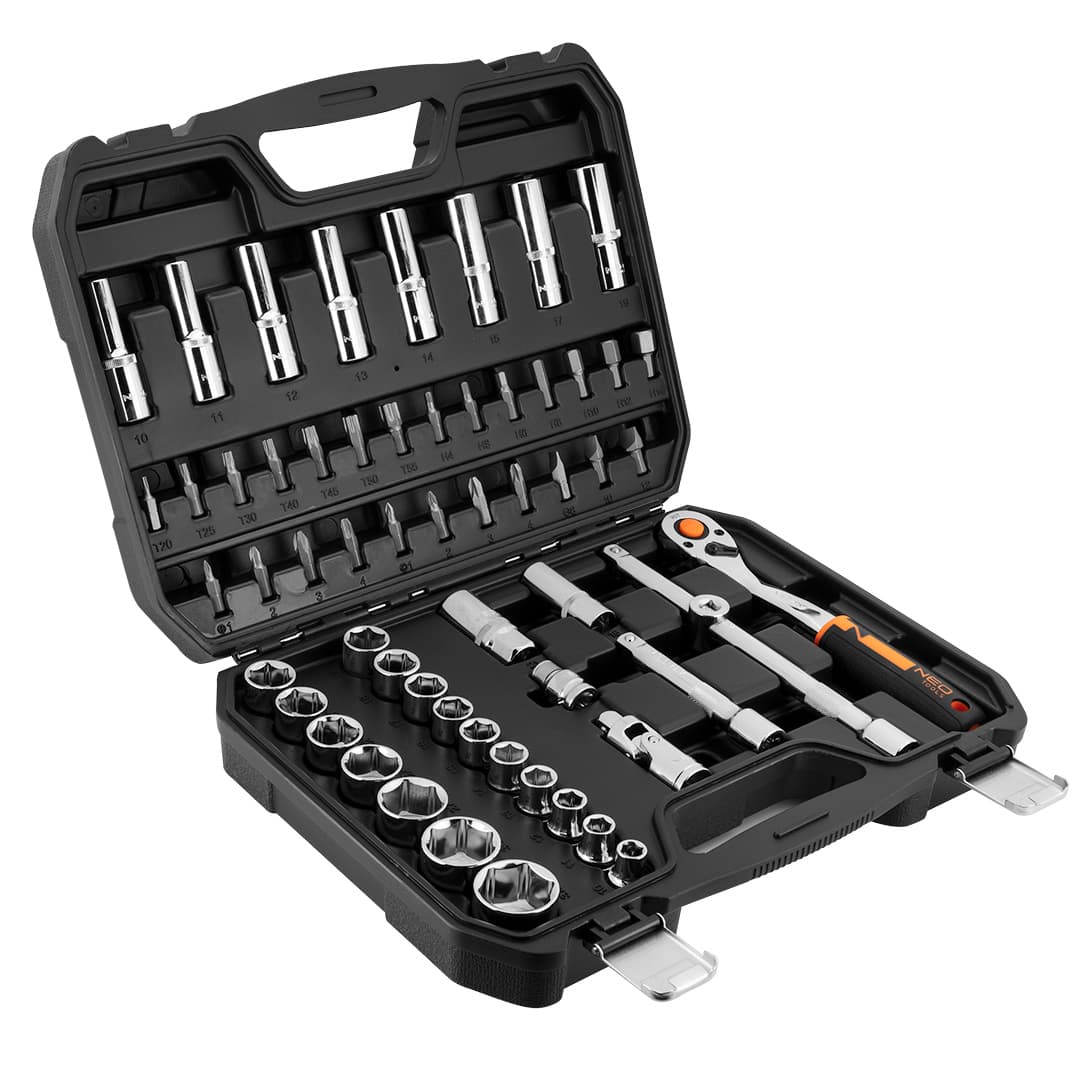 Komplet nasadnih ključev NEO TOOLS 1/2", 58 kosov, CrV