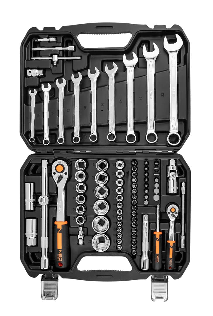 NEO TOOLS Komplet nasadnih ključev 1/2" & 1/4", 82 kosov 8
