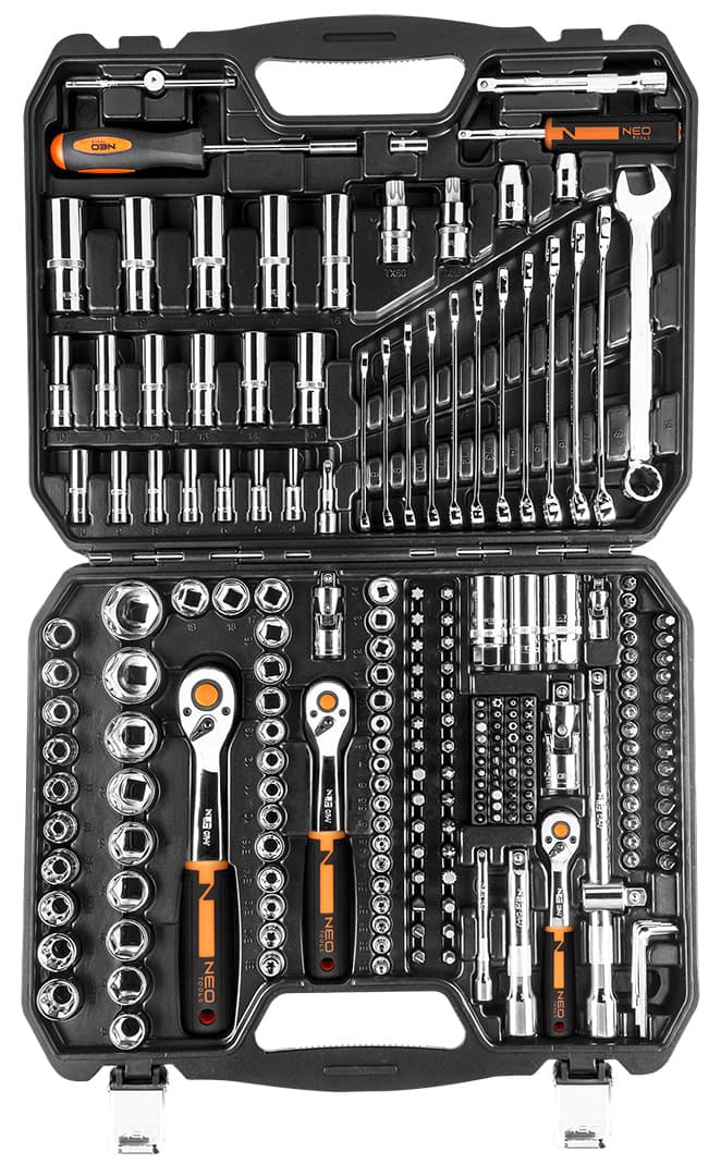 NEO TOOLS set nasadnih ključev 1/2", 3/8", 1/4", 219 kos 8