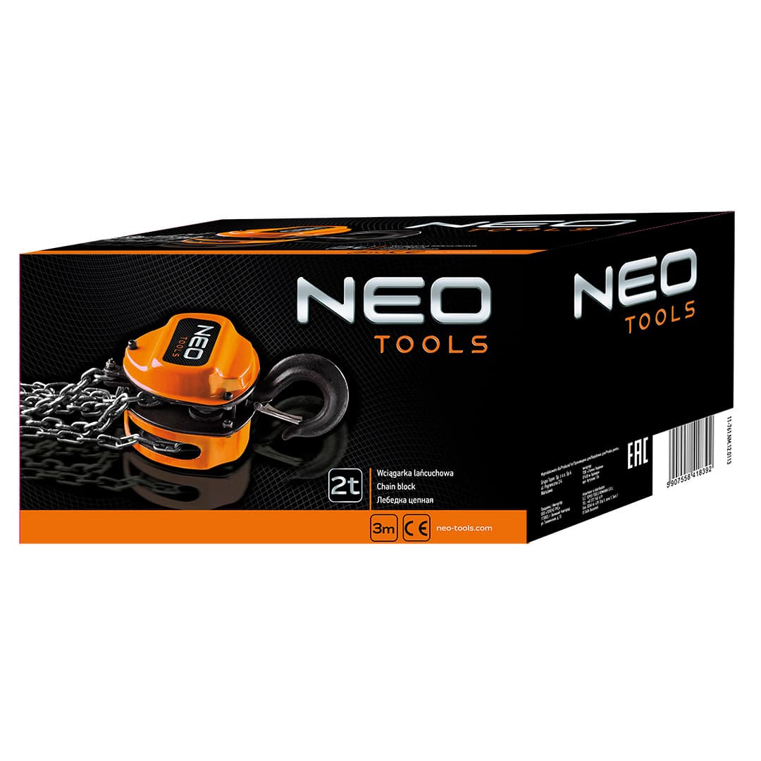 NEO TOOLS verižna dvigalka 2 t, 3 m 3