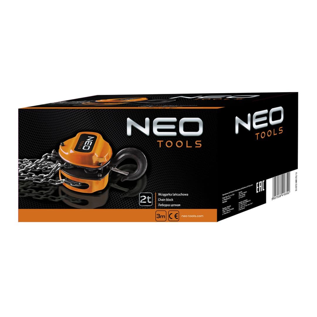 NEO TOOLS verižna dvigalka 2 t, 3 m 2