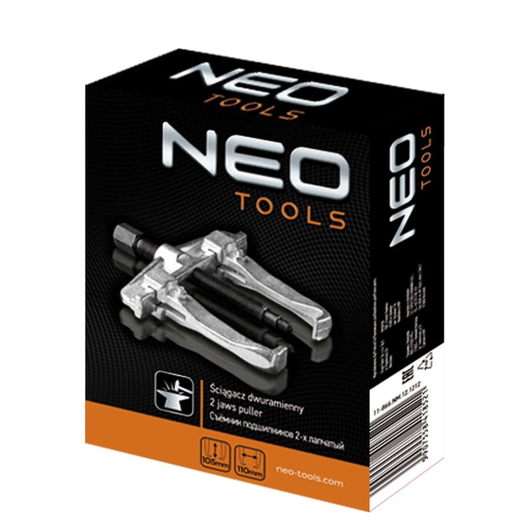 NEO TOOLS Dvoročni izvlekač ležajev, 105 x 110 mm 2