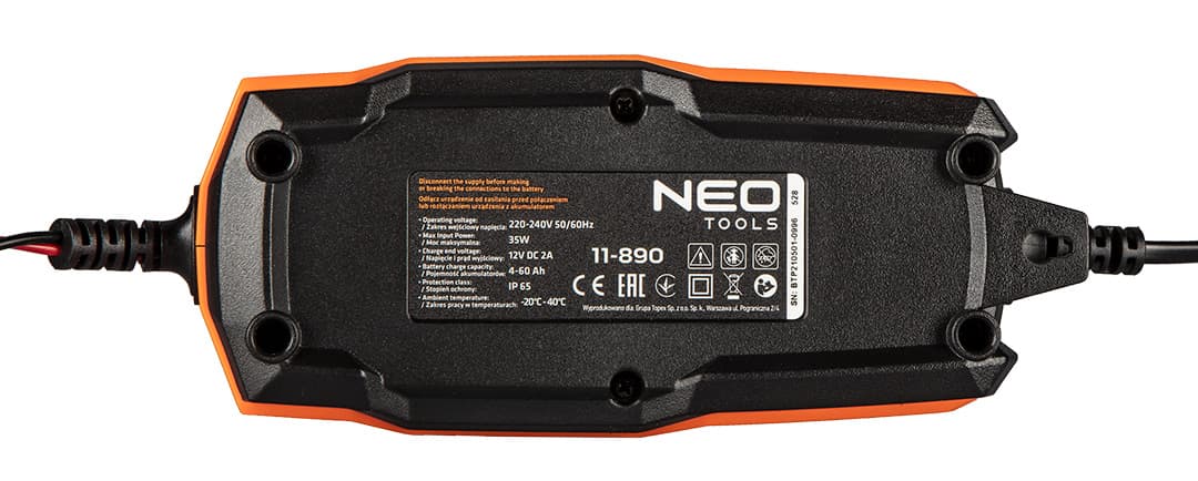 Avtomatski polnilnik NEO TOOLS 2A, za 4-60Ah akumulatorje 4