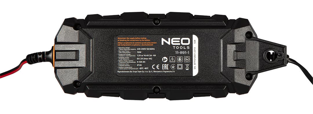 NEO TOOLS avtomatski polnilnik akumulatorjev 6A/100W (3-150Ah) 2