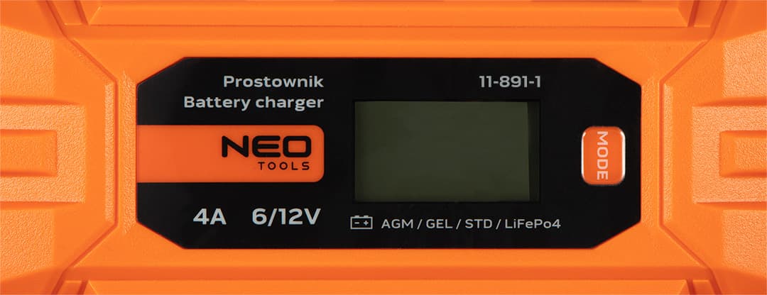 NEO TOOLS avtomatski polnilnik akumulatorjev 6A/100W (3-150Ah) 5
