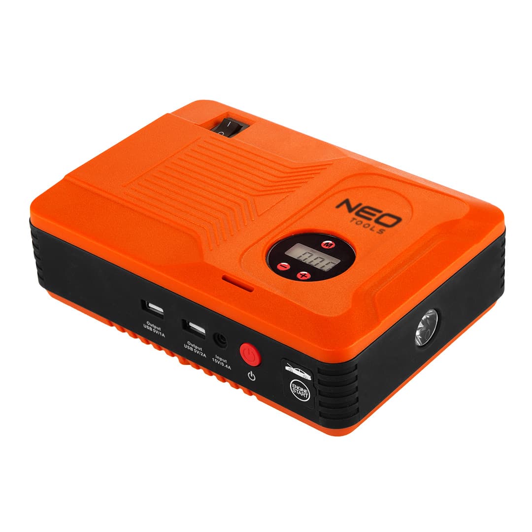 Naprava za zagon NEO TOOLS (Jumpstarter) 14Ah, kompresor 3.5BAR, svetilka