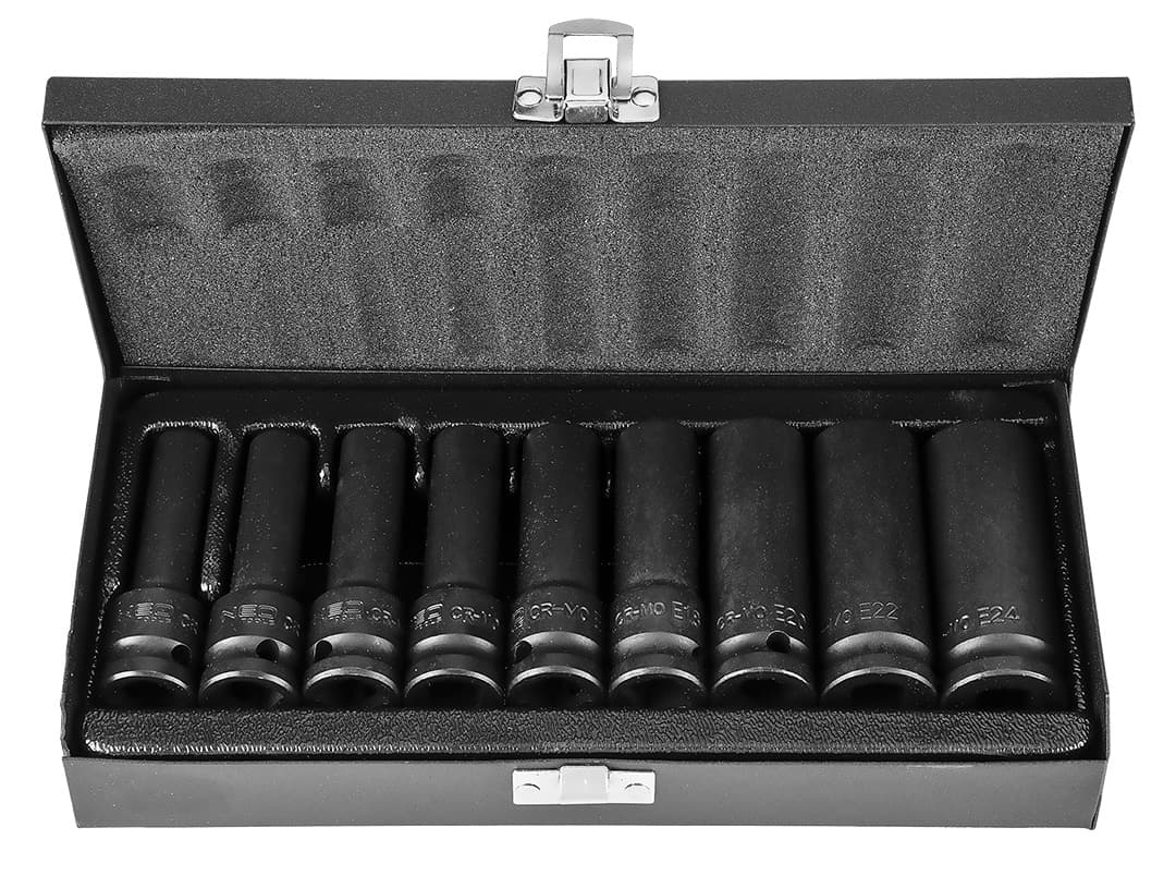 Udarna nasadna ključa Torx 1/2", E10-E24, set 9 kosov 7