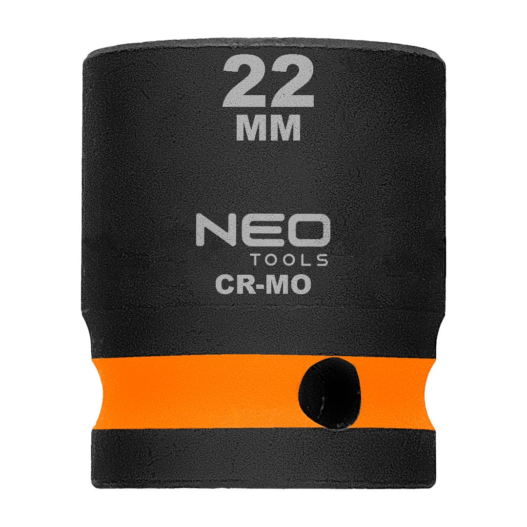 NEO TOOLS Udarna nasadka 1/2", 22 x 38mm, Cr-Mo