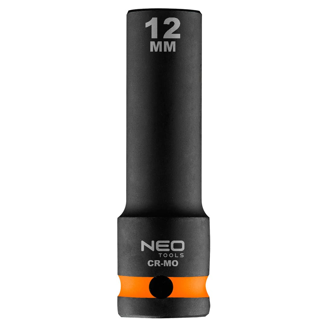 NEO TOOLS Udarni nasadni ključ 1/2", dolgi 12 x 78 mm, Cr-Mo