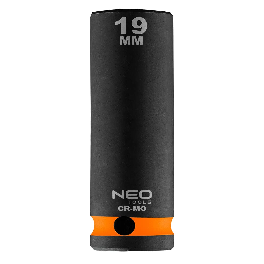 NEO TOOLS Udarni nasadni ključ 1/2", dolgi 19 x 78 mm, Cr-Mo