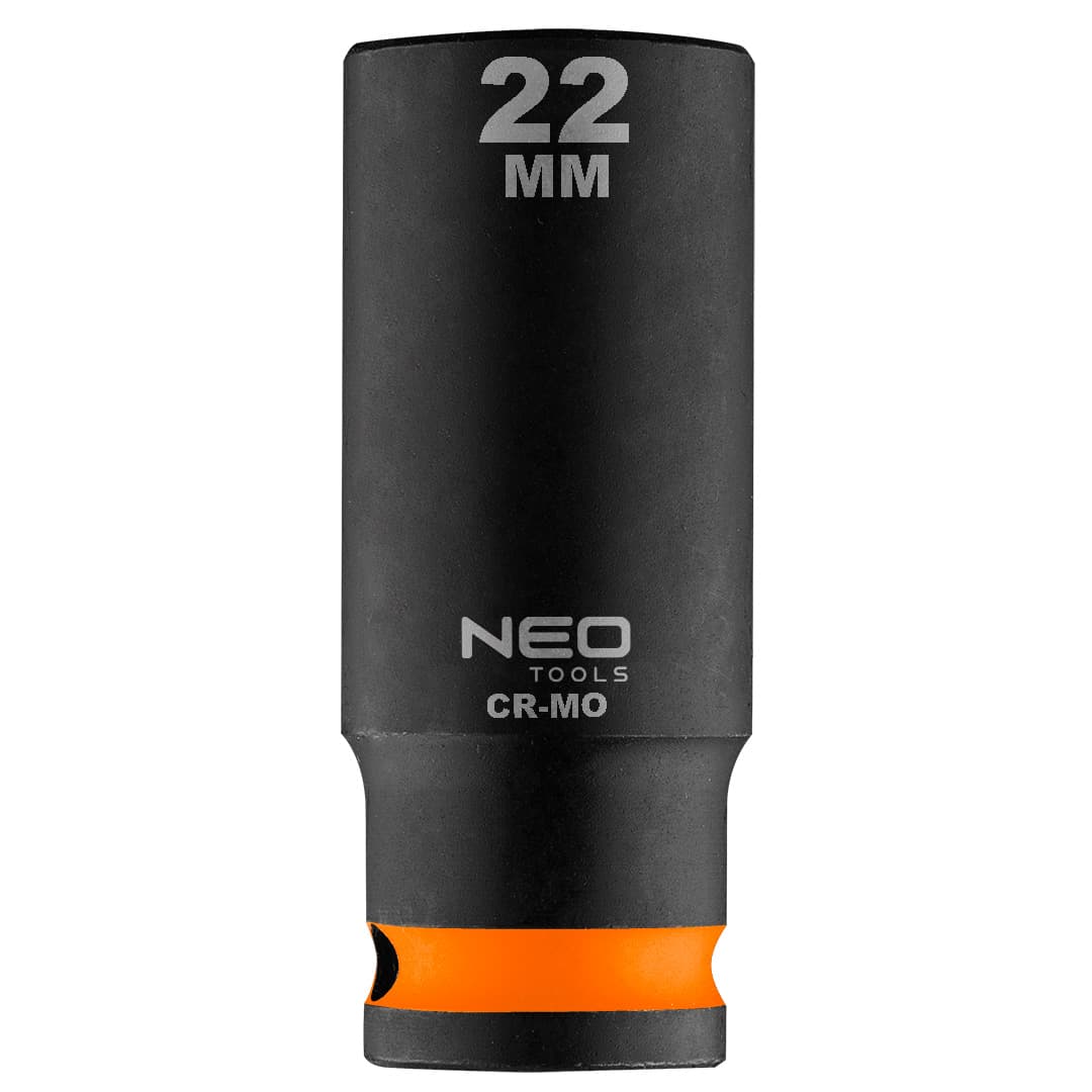 NEO TOOLS Udarni nasadni ključ 1/2", dolgi 22 x 78 mm, Cr-Mo
