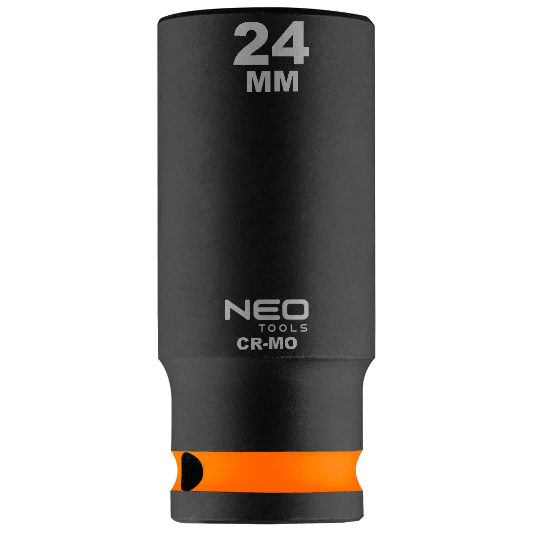 NEO TOOLS Dolgi udarni nasadni ključ 1/2", 24 mm, Cr-Mo