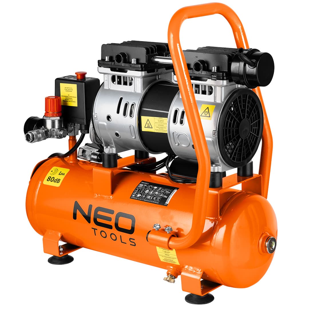 NEO TOOLS brez oljni kompresor, 12 l