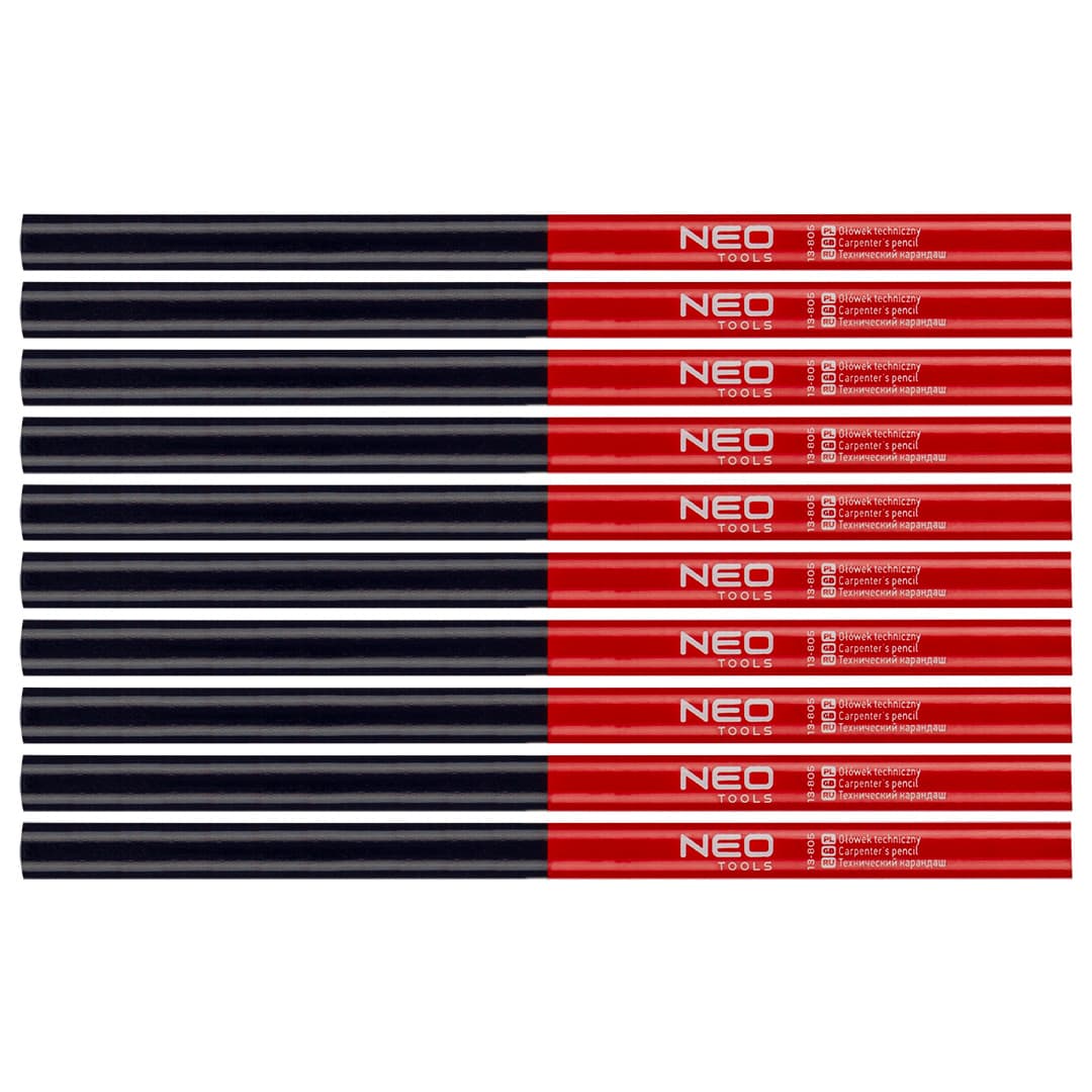 NEO TOOLS Tehnični svinčnik, rdeče-modri, 12 kos