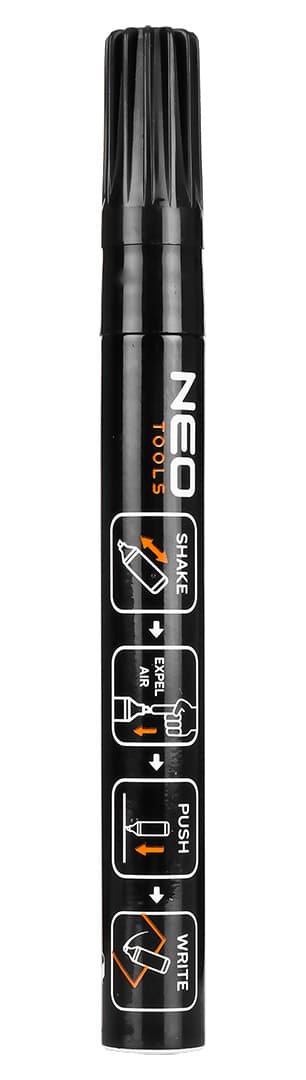 NEO TOOLS Gradbeni marker, debel, črn, 4 kos 2