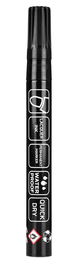 NEO TOOLS Gradbeni marker, debel, črn, 4 kos 3