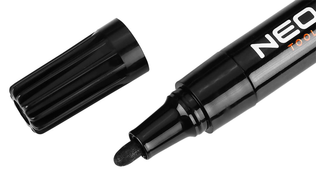 NEO TOOLS Gradbeni marker, debel, črn, 4 kos 4