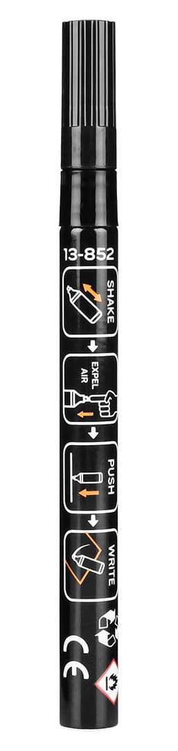 NEO TOOLS Gradbeni marker, tanek, črn, 4 kos 3