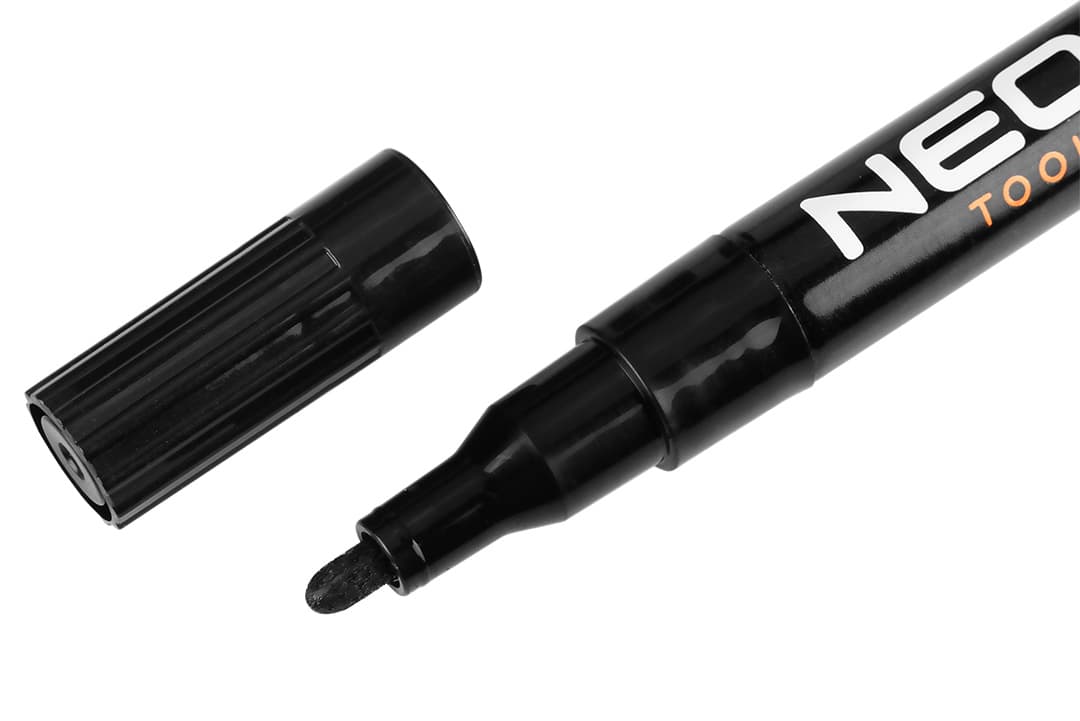 NEO TOOLS Gradbeni marker, tanek, črn, 4 kos 5