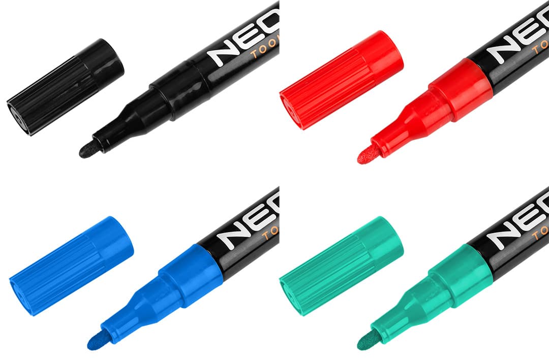 NEO TOOLS Gradbeni marker, set 4 barv 7