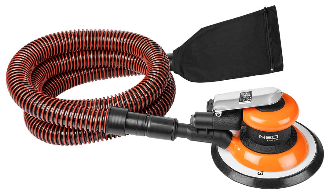Pnevmatska ekscentrična brusilka NEO TOOLS, 150 mm, s sesanjem prahu 8