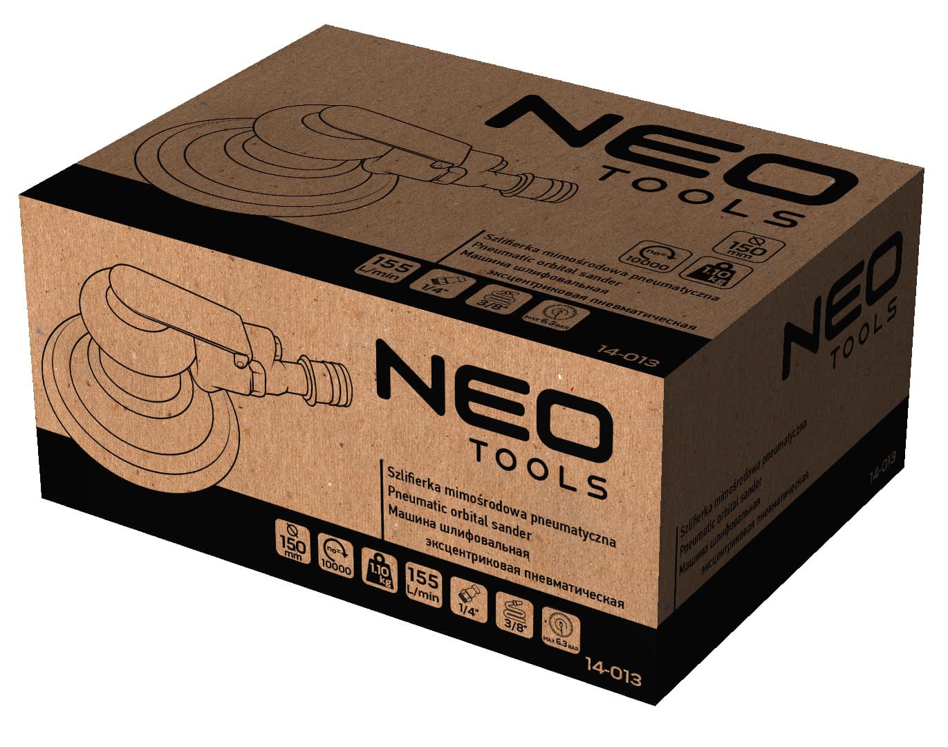 Pnevmatska ekscentrična brusilka NEO TOOLS, 150 mm, s sesanjem prahu 2