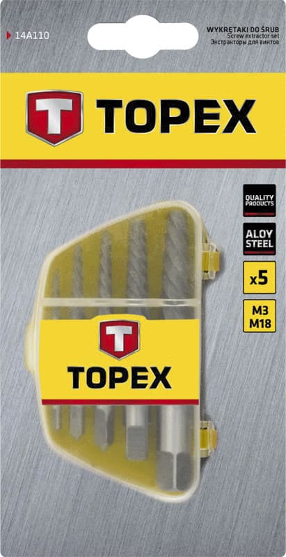 TOPEX Izvlečni vijaki, set 5 kosov 2