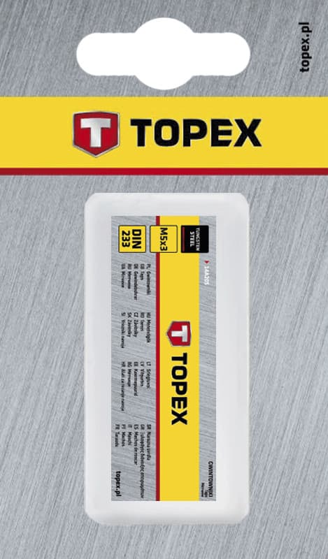 TOPEX navojna cevna rezalna ploščica, M3, 3 kos. 2